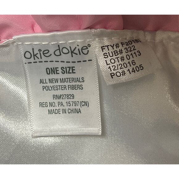 Okie Dokie Cat Leopard Plush Pink Grey Satin Ruffle Baby Security Lovey Blanket - Picture 4 of 4